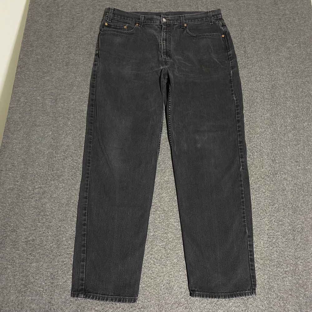 Levis 550 Relaxed Fit Black Jeans Mens 38x31 Tapered Leg Denim 0550-0260 Skater